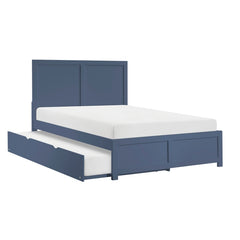 Nora Blue Full Platform Bed - Ornate Home