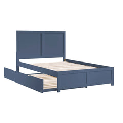 Nora Blue Full Platform Bed - Ornate Home