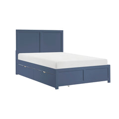 Nora Blue Full Platform Bed - Ornate Home