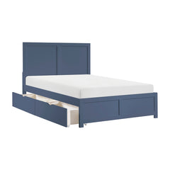 Nora Blue Full Platform Bed - Ornate Home