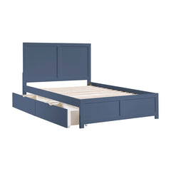 Nora Blue Full Platform Bed - Ornate Home