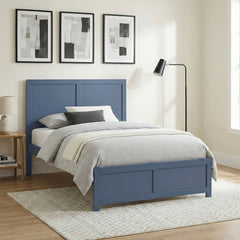 Nora Blue Full Platform Bed - Ornate Home