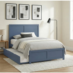 Nora Blue Full Platform Bed - Ornate Home