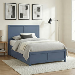 Nora Blue Full Platform Bed - Ornate Home