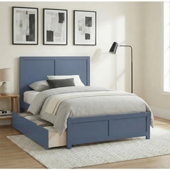 Nora Blue Full Platform Bed - Ornate Home