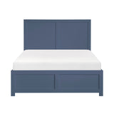 Nora Blue Full Platform Bed - Ornate Home