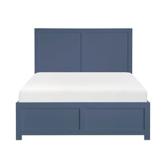 Nora Blue Full Platform Bed - Ornate Home