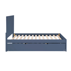 Nora Blue Full Platform Bed - Ornate Home