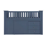 Nora Blue Low Loft Bunk With Bookcase And 2 Dressers - Ornate Home