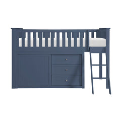 Nora Blue Low Loft Bunk With Dresser - Ornate Home