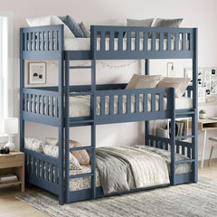Nora Blue Triple Bunk Bed - Ornate Home