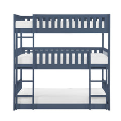 Nora Blue Triple Bunk Bed - Ornate Home