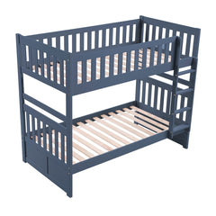 Nora Blue Twin Bunk Bed - Ornate Home