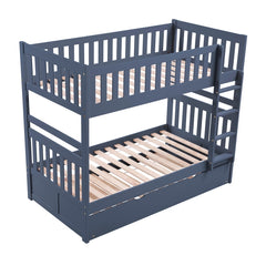Nora Blue Twin Bunk Bed - Ornate Home