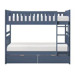 Nora Blue Twin Bunk Bed - Ornate Home