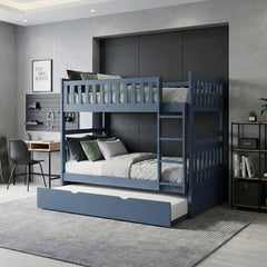 Nora Blue Twin Bunk Bed - Ornate Home
