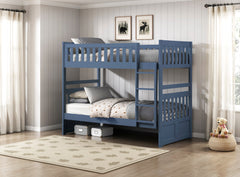 Nora Blue Twin Bunk Bed - Ornate Home