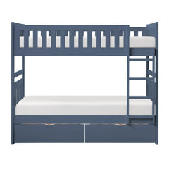 Nora Blue Twin Bunk Bed - Ornate Home