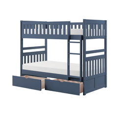 Nora Blue Twin Bunk Bed - Ornate Home