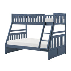 Nora Blue Twin/Full Bunk Bed - Ornate Home