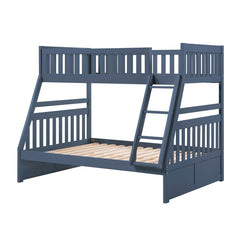 Nora Blue Twin/Full Bunk Bed - Ornate Home