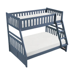 Nora Blue Twin/Full Bunk Bed - Ornate Home