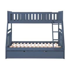 Nora Blue Twin/Full Bunk Bed - Ornate Home