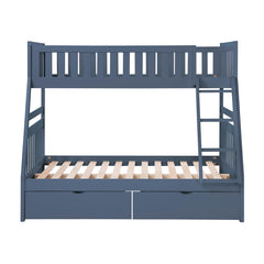 Nora Blue Twin/Full Bunk Bed - Ornate Home