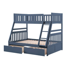 Nora Blue Twin/Full Bunk Bed - Ornate Home