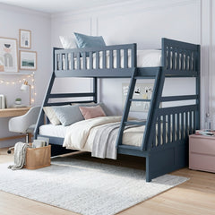 Nora Blue Twin/Full Bunk Bed - Ornate Home