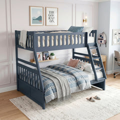 Nora Blue Twin/Full Bunk Bed - Ornate Home
