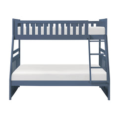 Nora Blue Twin/Full Bunk Bed - Ornate Home