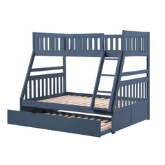 Nora Blue Twin/Full Bunk Bed - Ornate Home