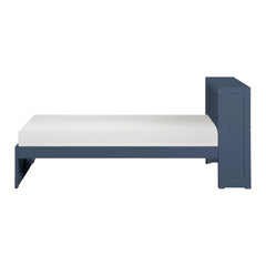 Nora Blue Twin Platform Bed Bookcase - Ornate Home