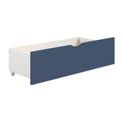 Nora Blue Twin Platform Bed Bookcase - Ornate Home