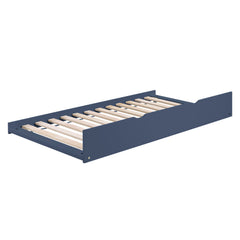 Nora Blue Twin Platform Bed Bookcase - Ornate Home