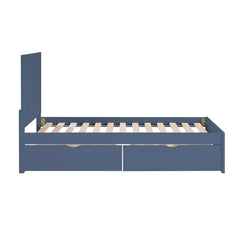 Nora Blue Twin Platform Bed - Ornate Home
