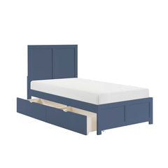 Nora Blue Twin Platform Bed - Ornate Home