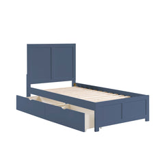 Nora Blue Twin Platform Bed - Ornate Home