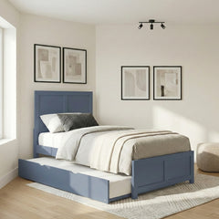 Nora Blue Twin Platform Bed - Ornate Home