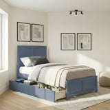 Nora Blue Twin Platform Bed - Ornate Home