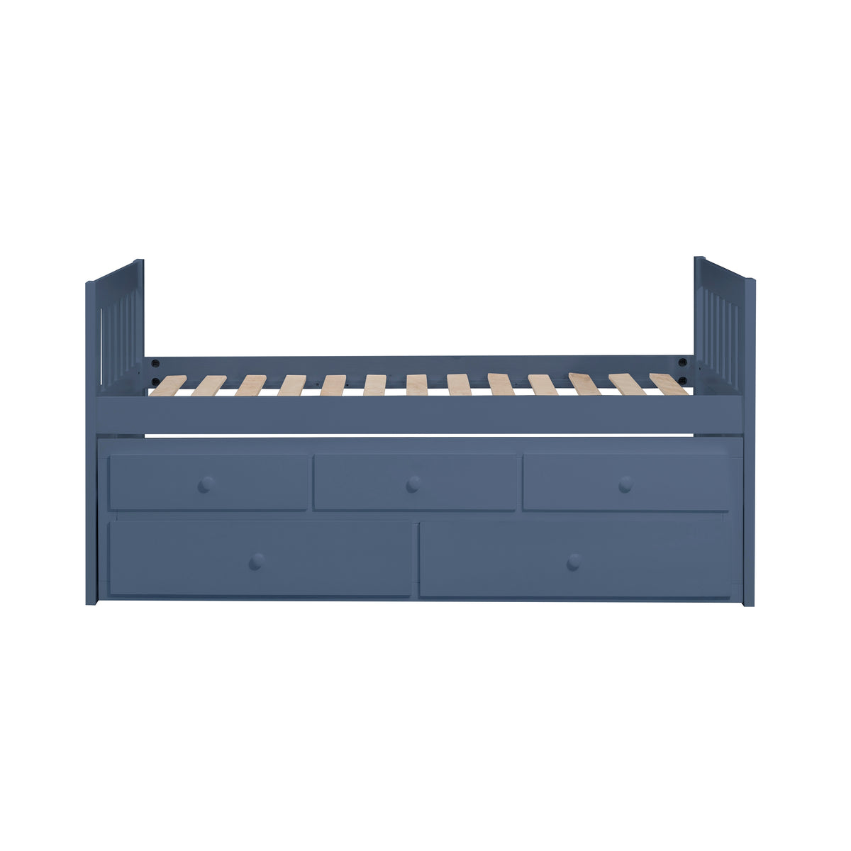 Nora Blue Twin Trundle Bed - Ornate Home