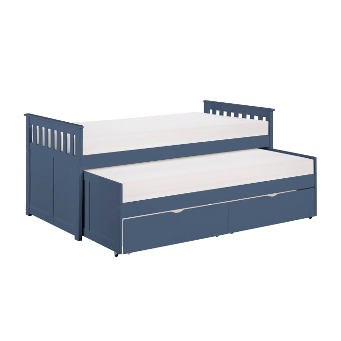 Nora Blue Twin/ Twin Bed - Ornate Home