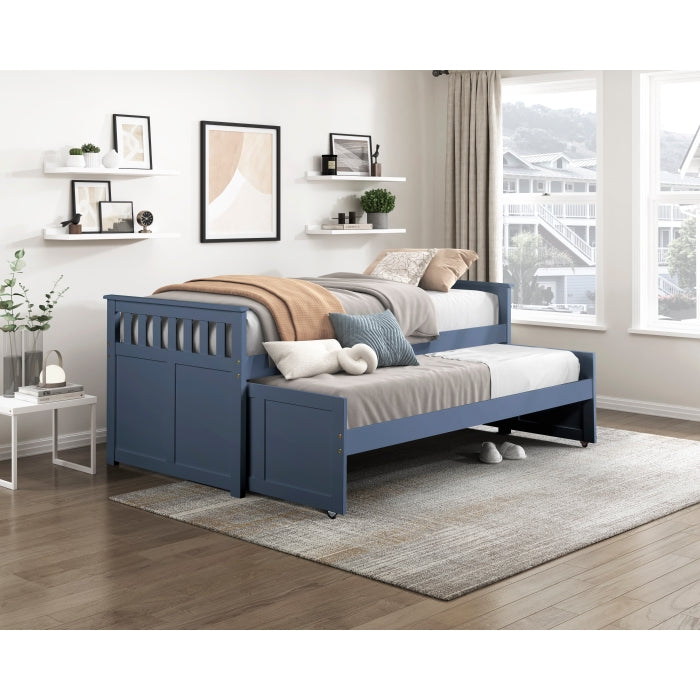 Nora Blue Twin/ Twin Bed - Ornate Home
