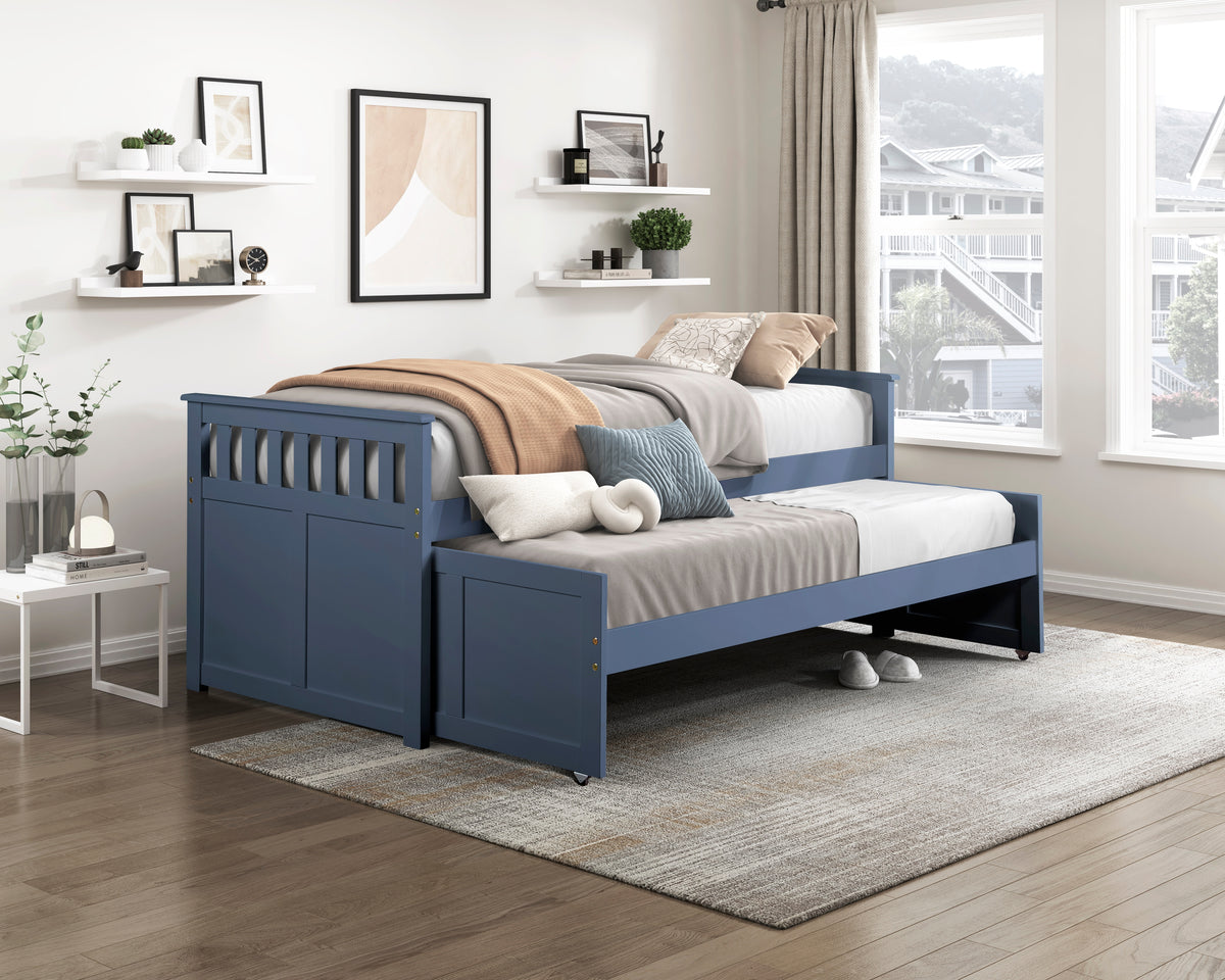 Nora Blue Twin/ Twin Bed - Ornate Home