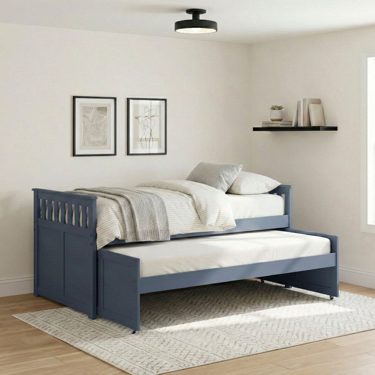 Nora Blue Twin/ Twin Bed - Ornate Home