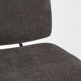 Nora Charcoal/Matte Black Fabric Accent Chair - Ornate Home