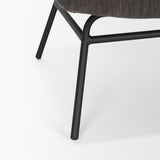 Nora Charcoal/Matte Black Fabric Accent Chair - Ornate Home