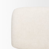 Nora Cream/Matte Black Fabric Accent Chair