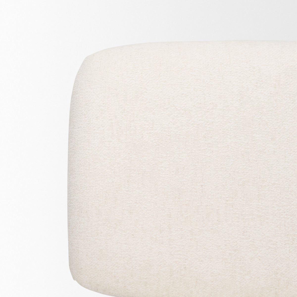 Nora Cream/Matte Black Fabric Accent Chair